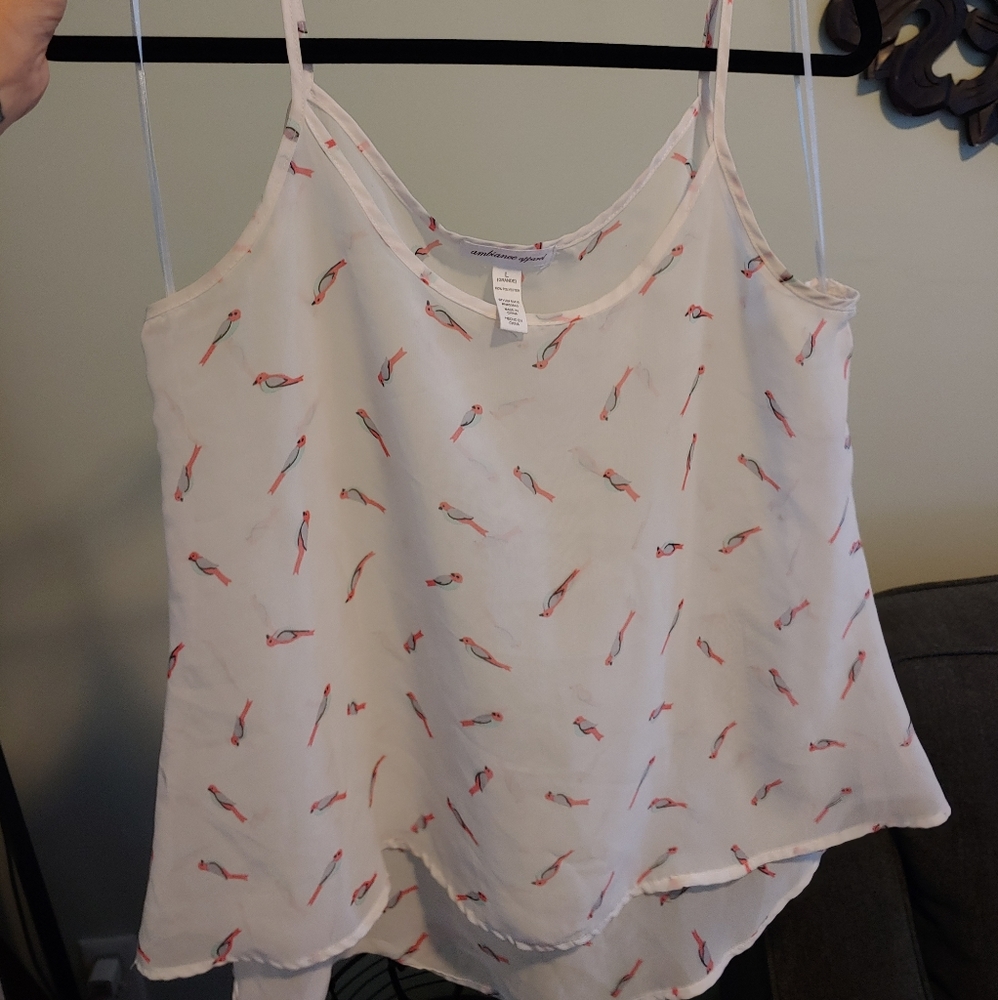 Sheer flowy tank